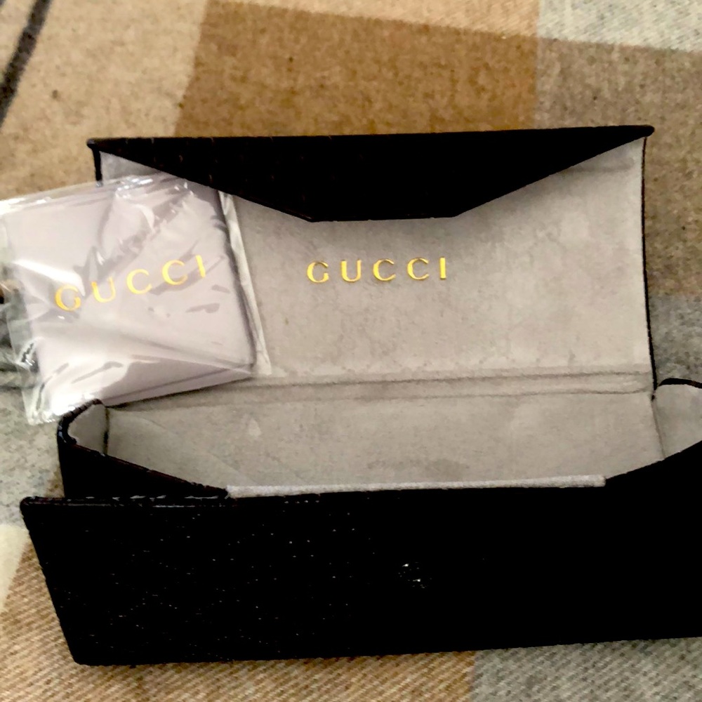 Gucci leather eyeglass case